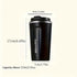 Hot &Cold Insulated Flask Temp display Travel Coffee Mug No leak - Blue and Pink